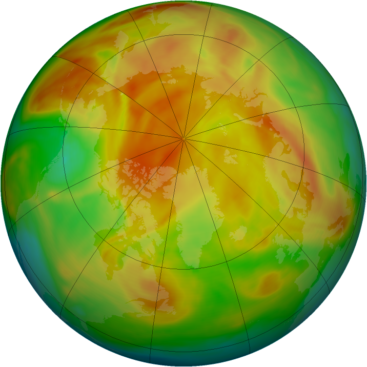 Arctic ozone map for 22 April 2005